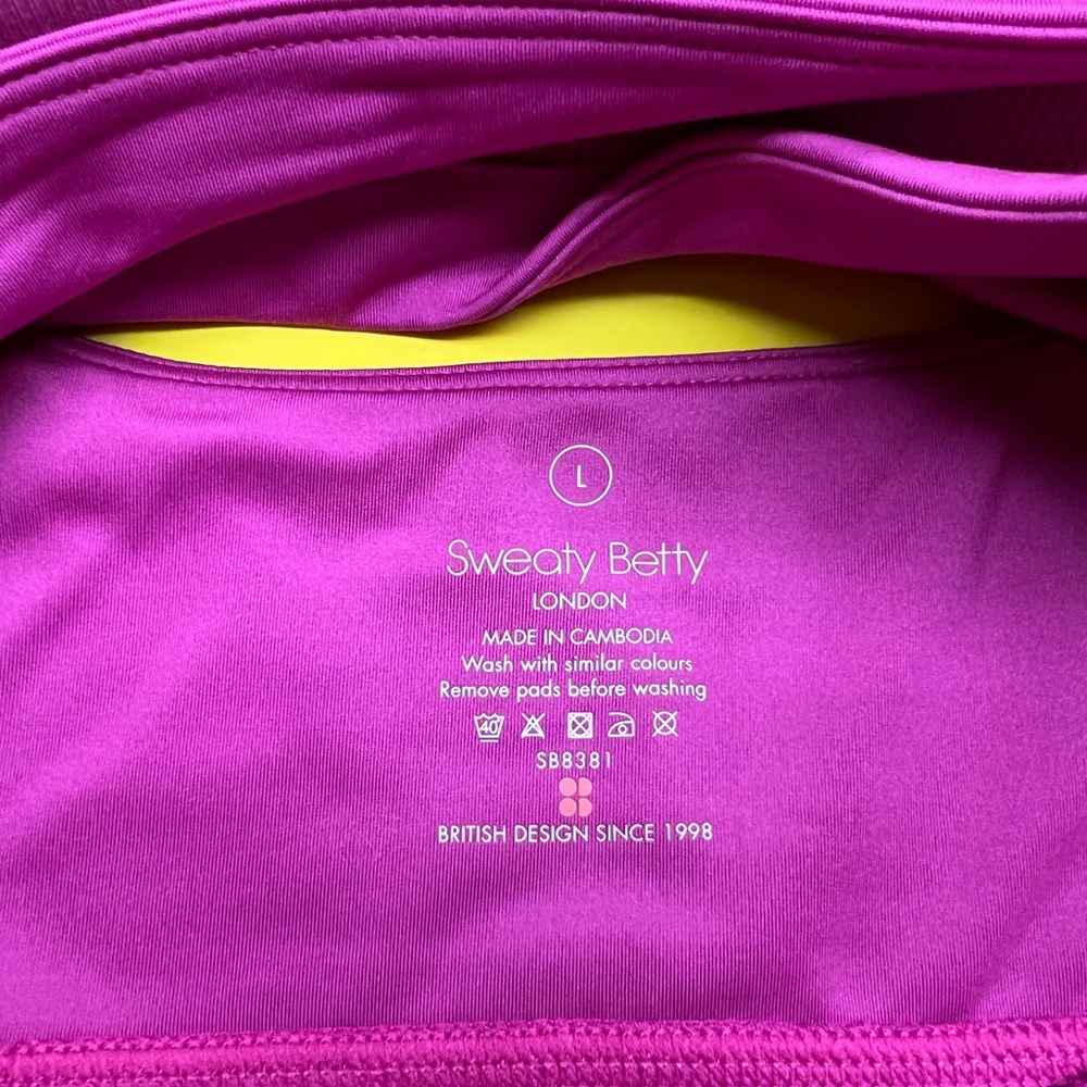 Sweaty Betty All Day Wrap Crop Top sz L NWOT - Picture 8 of 8